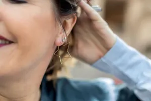 Thin Star Earrings