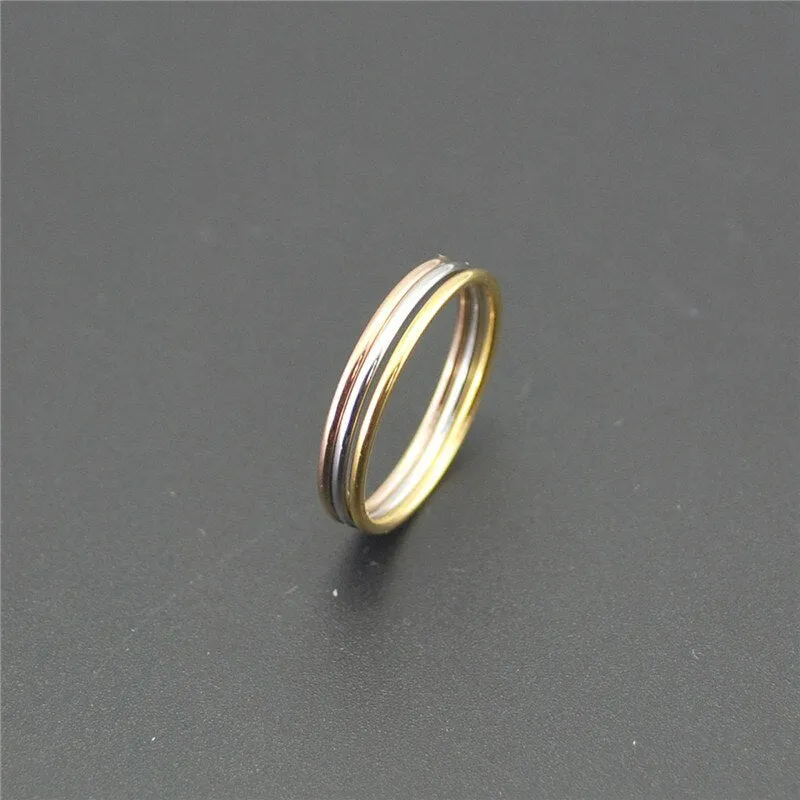 Thin Three Circle Ring