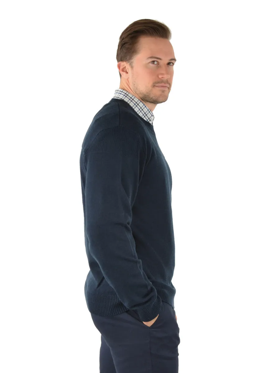 Thomas Cook Men's Oxley Crew Neck Knit Jumper - Navy