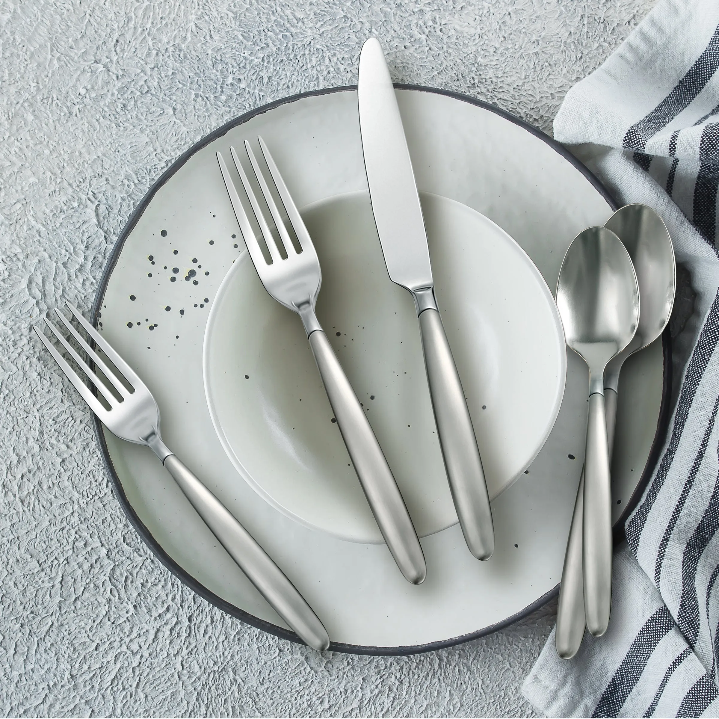 Tidal Frosted 30-Piece Flatware Set