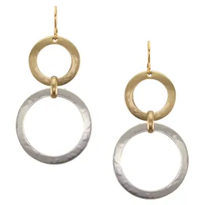 Tiered Back to Back Hoops Wire Earring