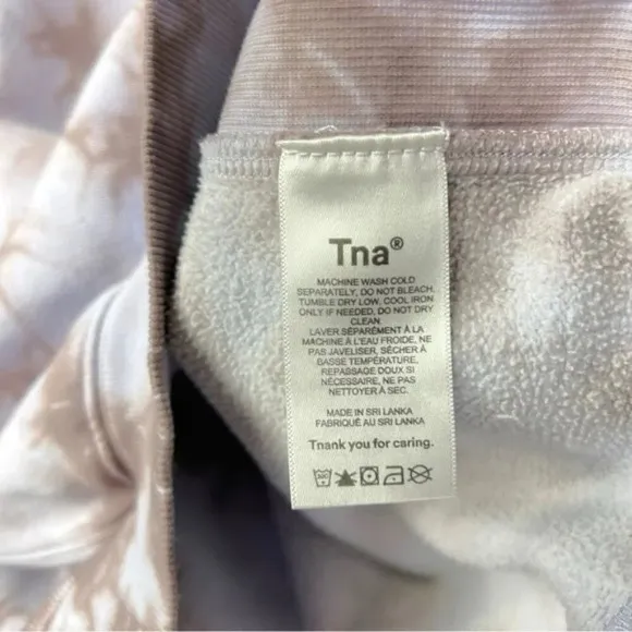 Tna Aritzia Cozy Fleece Boyfriend Crewneck in Purple Tie Dye 2