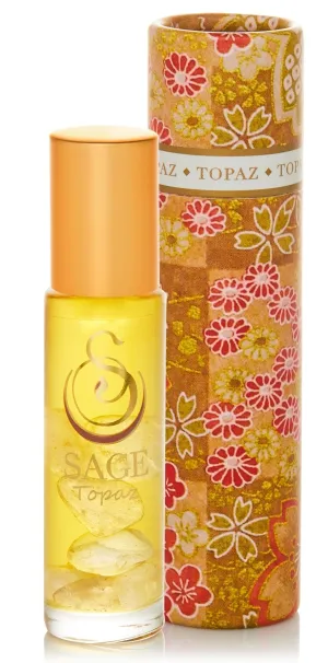 Topaz 1/4 oz Gemstone Perfume Oil Concentrate Roll-On by Sage