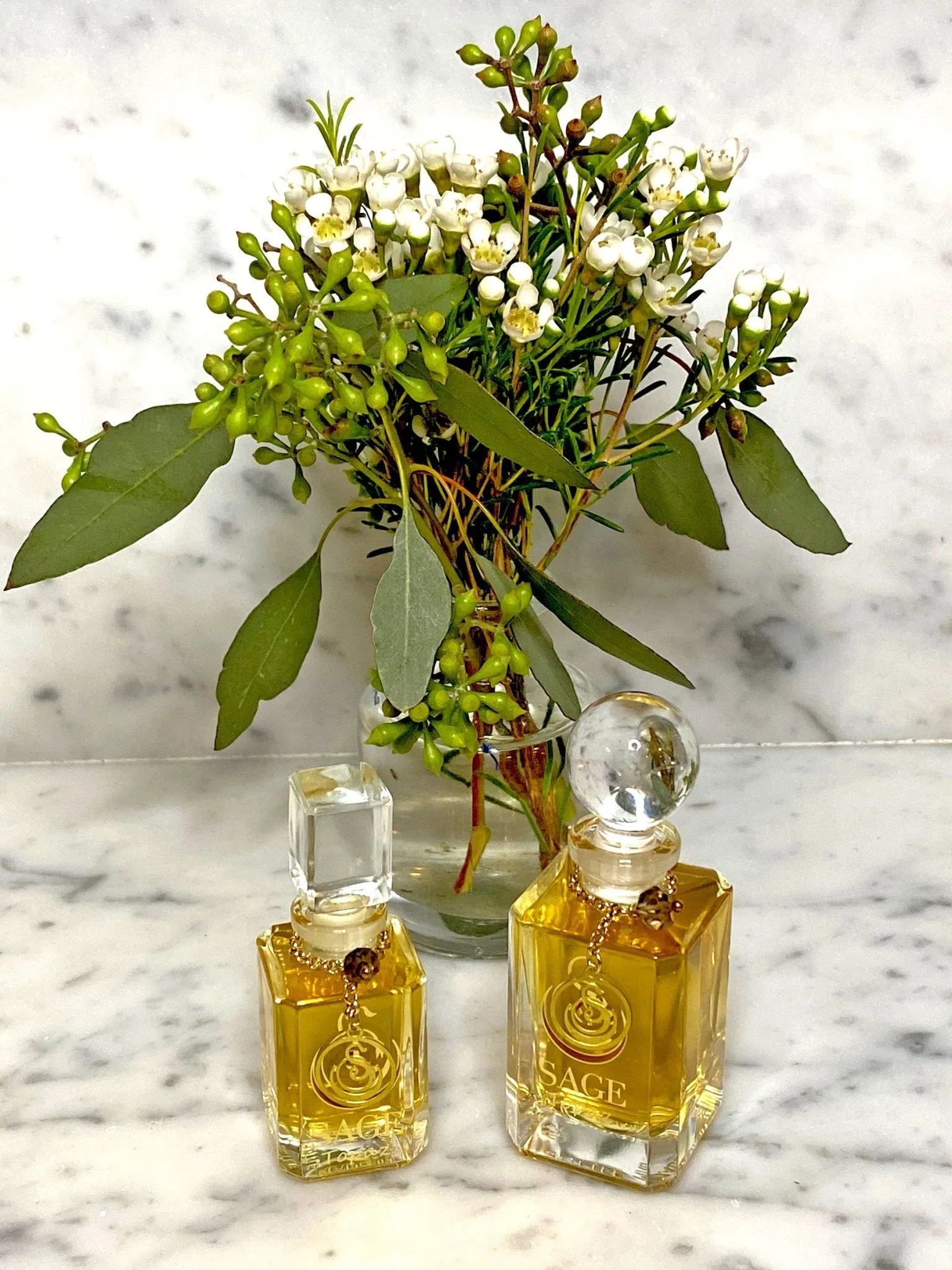Topaz Vanity Bottle by Sage, Pure Perfume Oil Concentrate