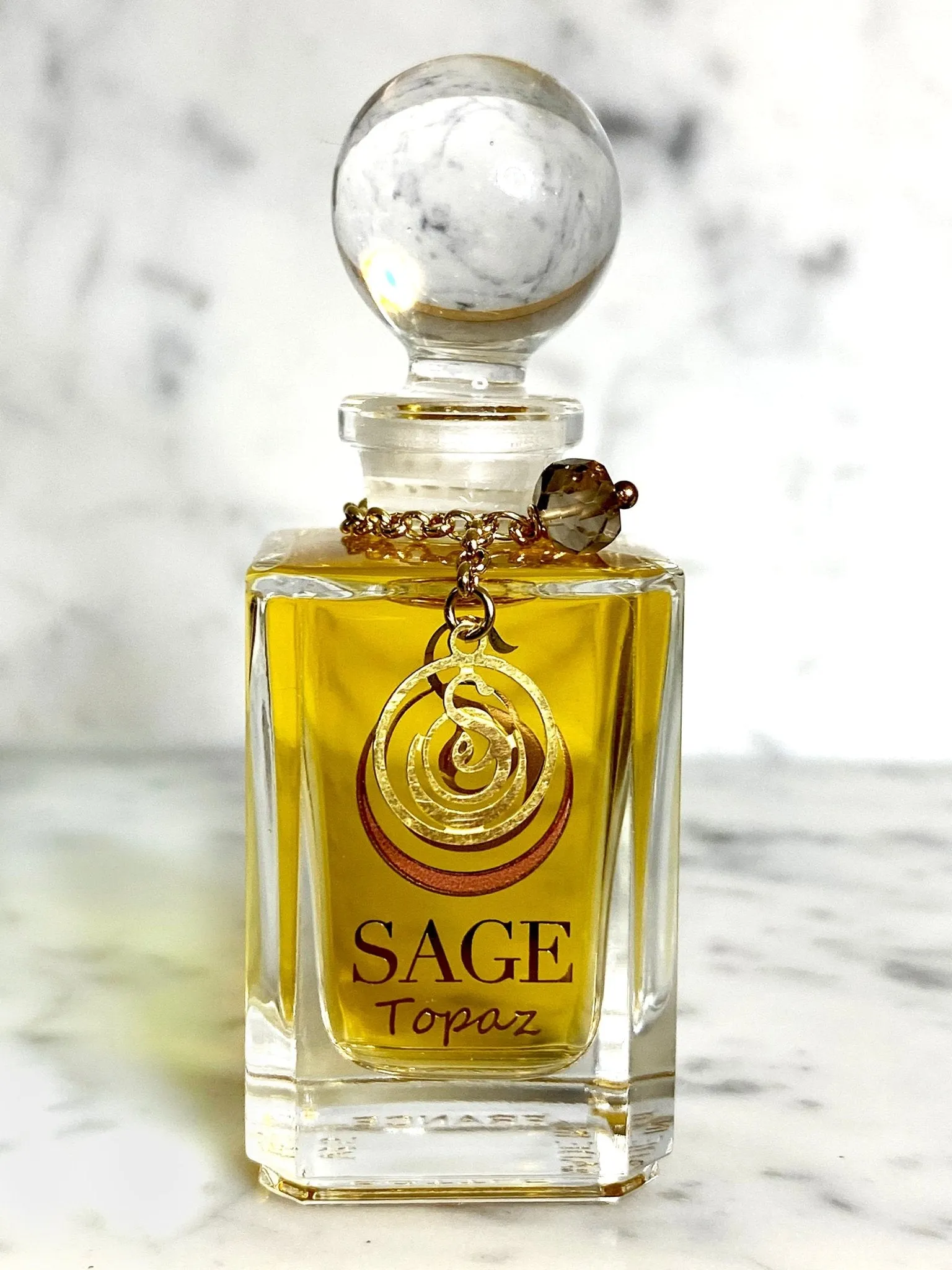 Topaz Vanity Bottle by Sage, Pure Perfume Oil Concentrate