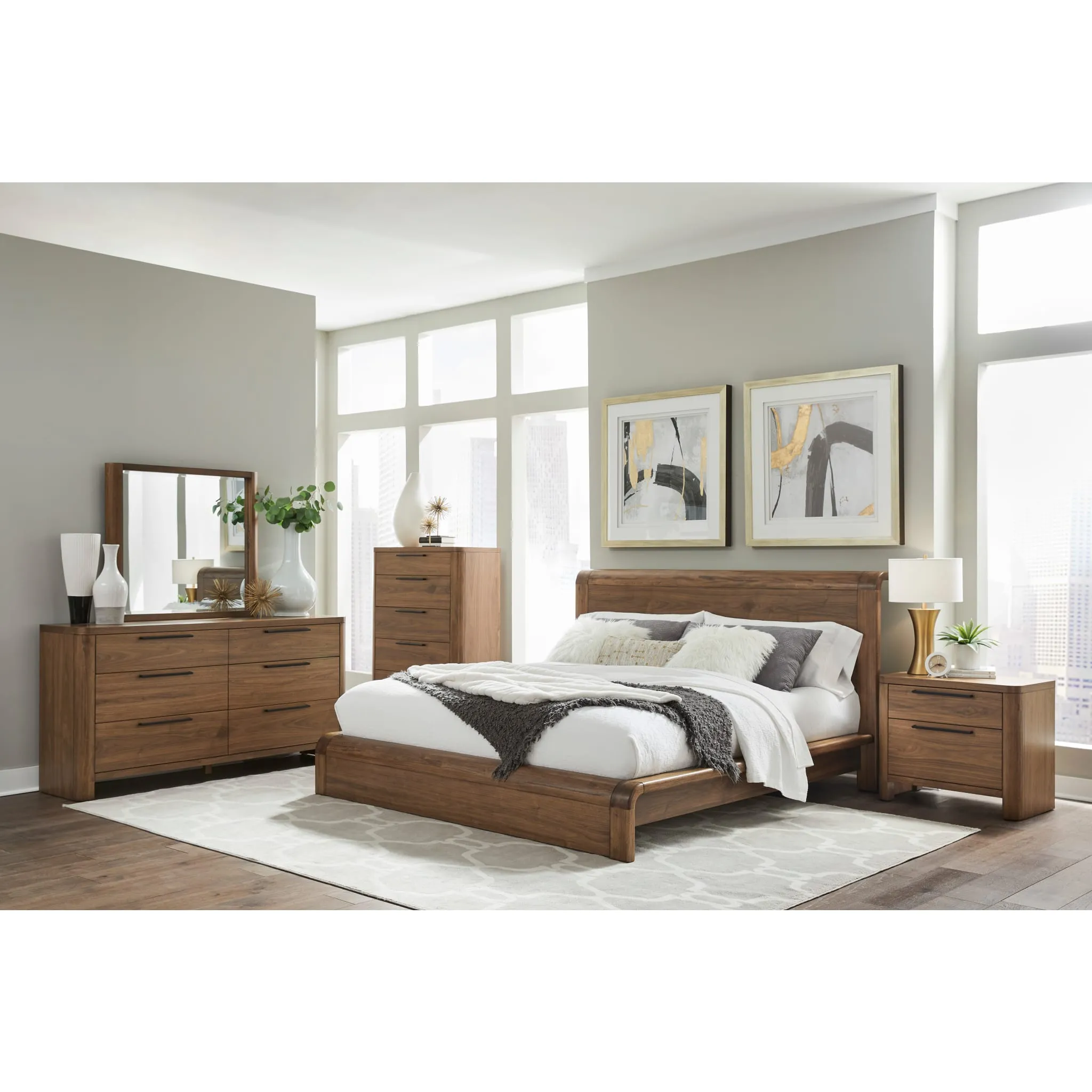 Totes Five Drawer Chest in English Walnut