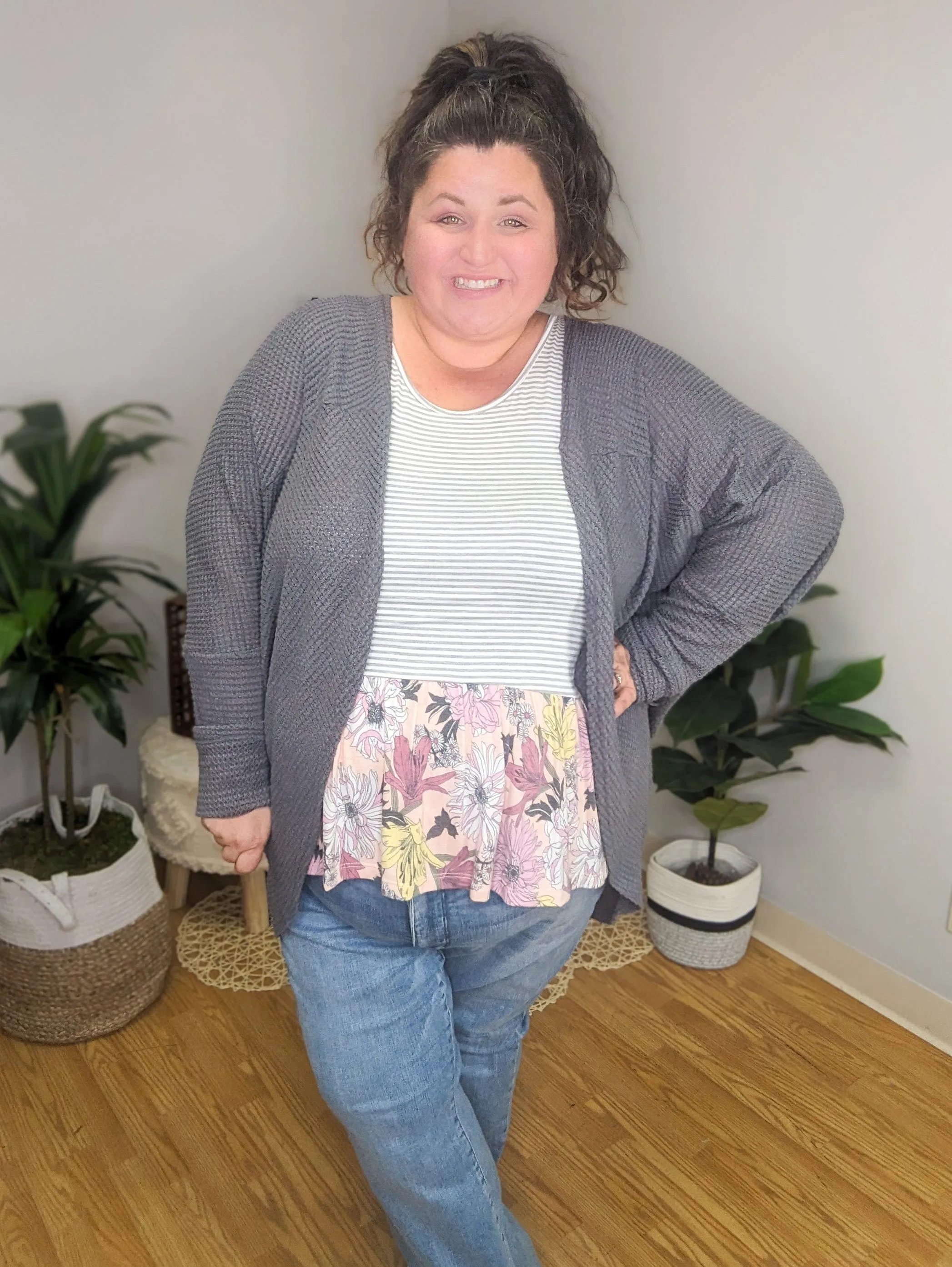 Transformation Complete Waffle Cocoon Cardigan (many colors)