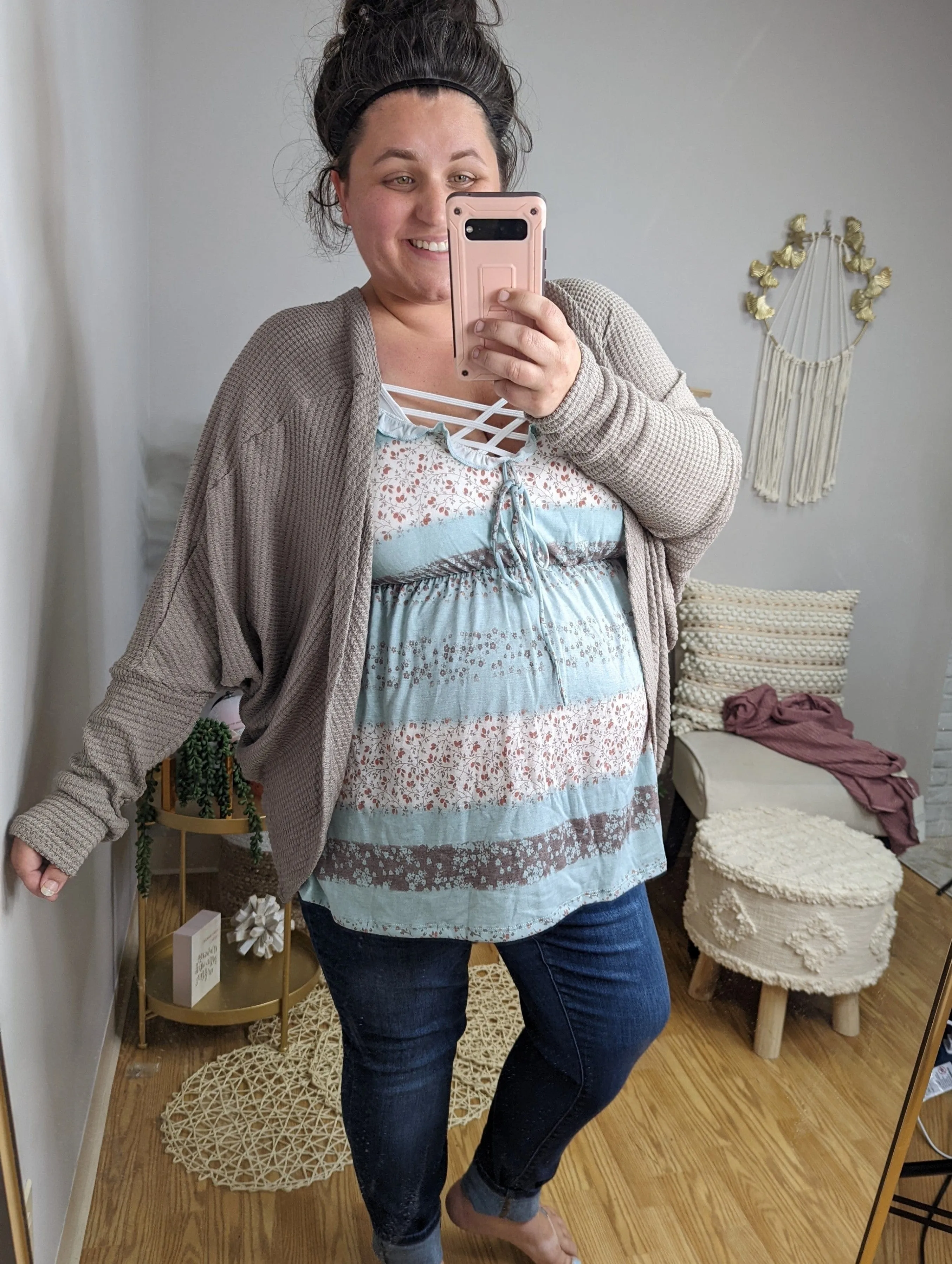 Transformation Complete Waffle Cocoon Cardigan (many colors)