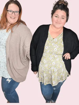 Transformation Complete Waffle Cocoon Cardigan (many colors)