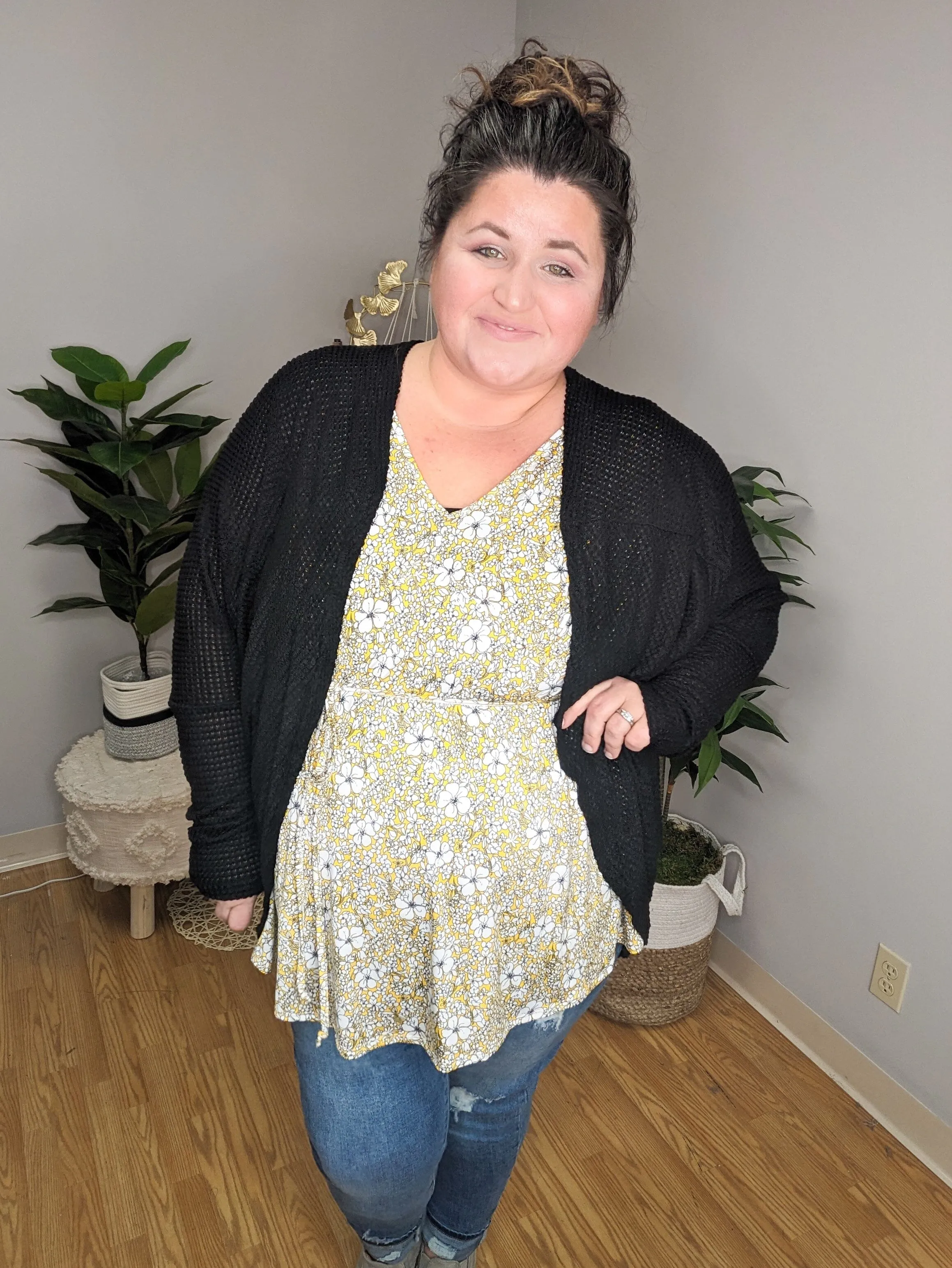 Transformation Complete Waffle Cocoon Cardigan (many colors)