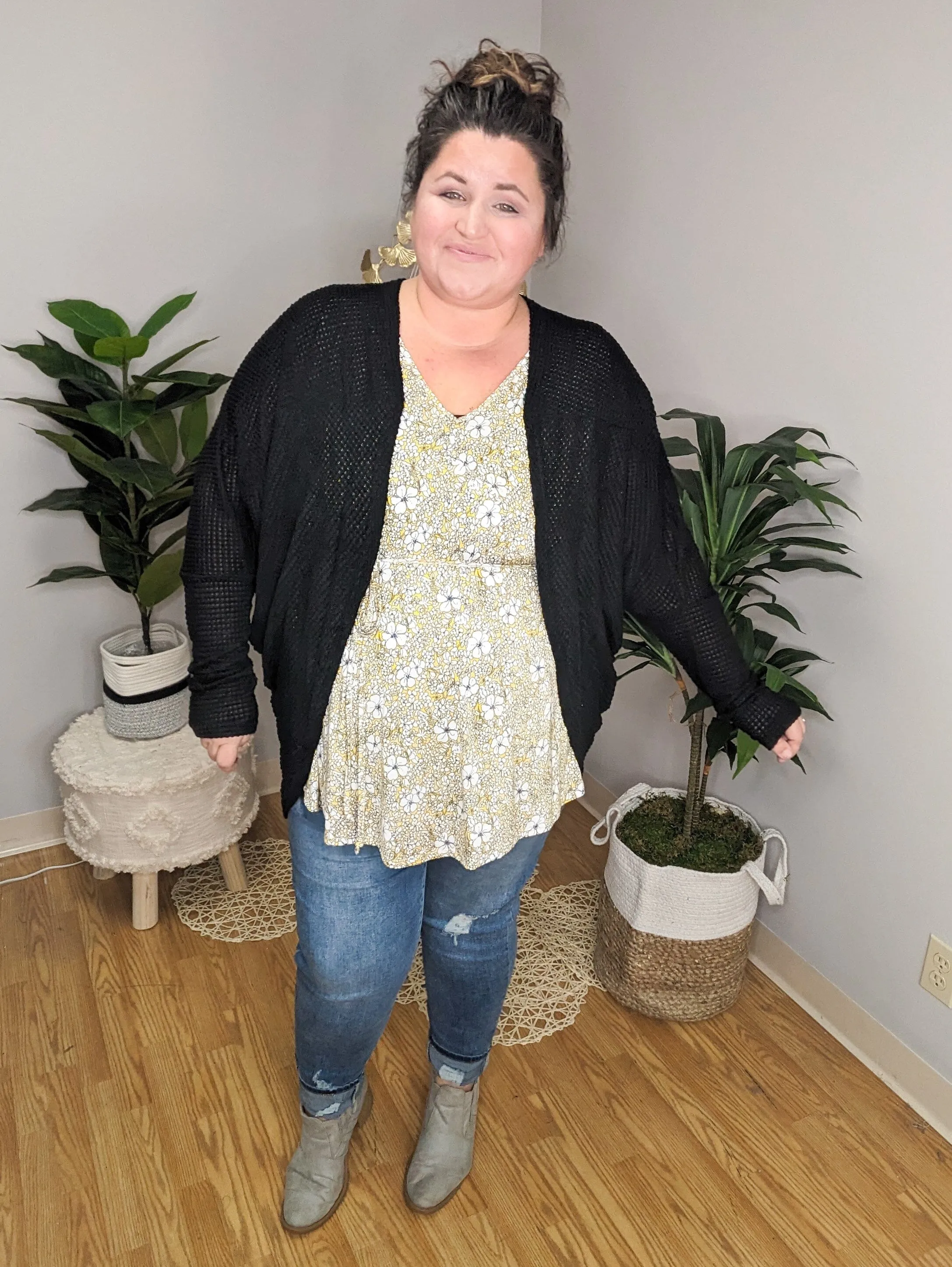 Transformation Complete Waffle Cocoon Cardigan (many colors)