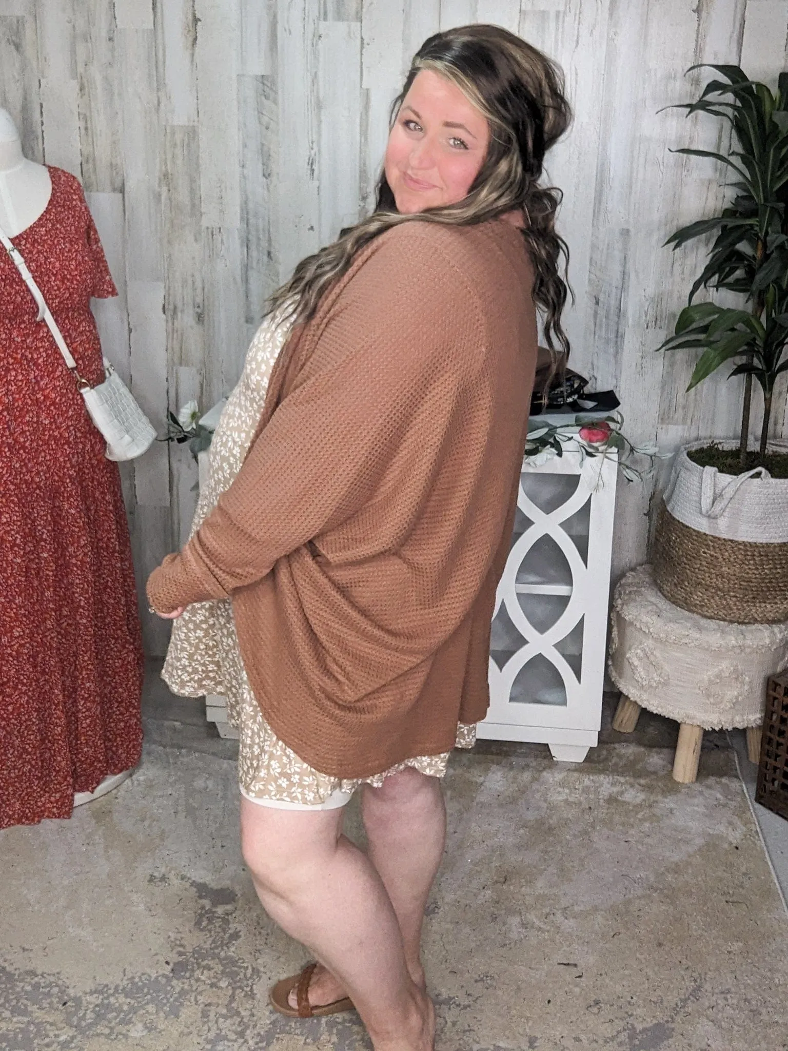 Transformation Complete Waffle Cocoon Cardigan (many colors)