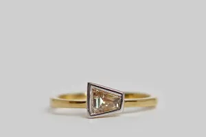 Trapezoidal Diamond Engagement Ring