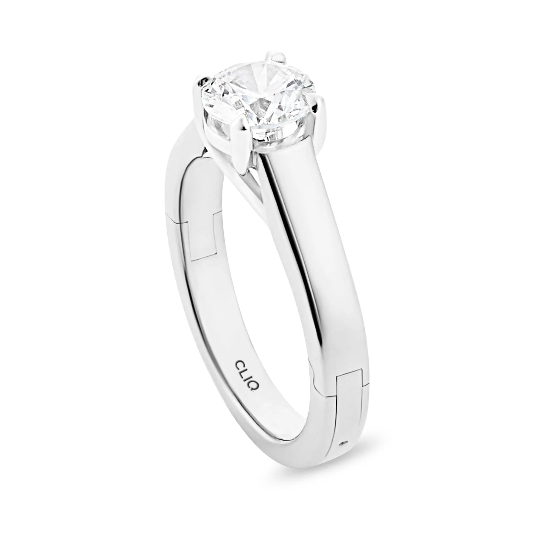 Trellis Solitaire Engagement Ring