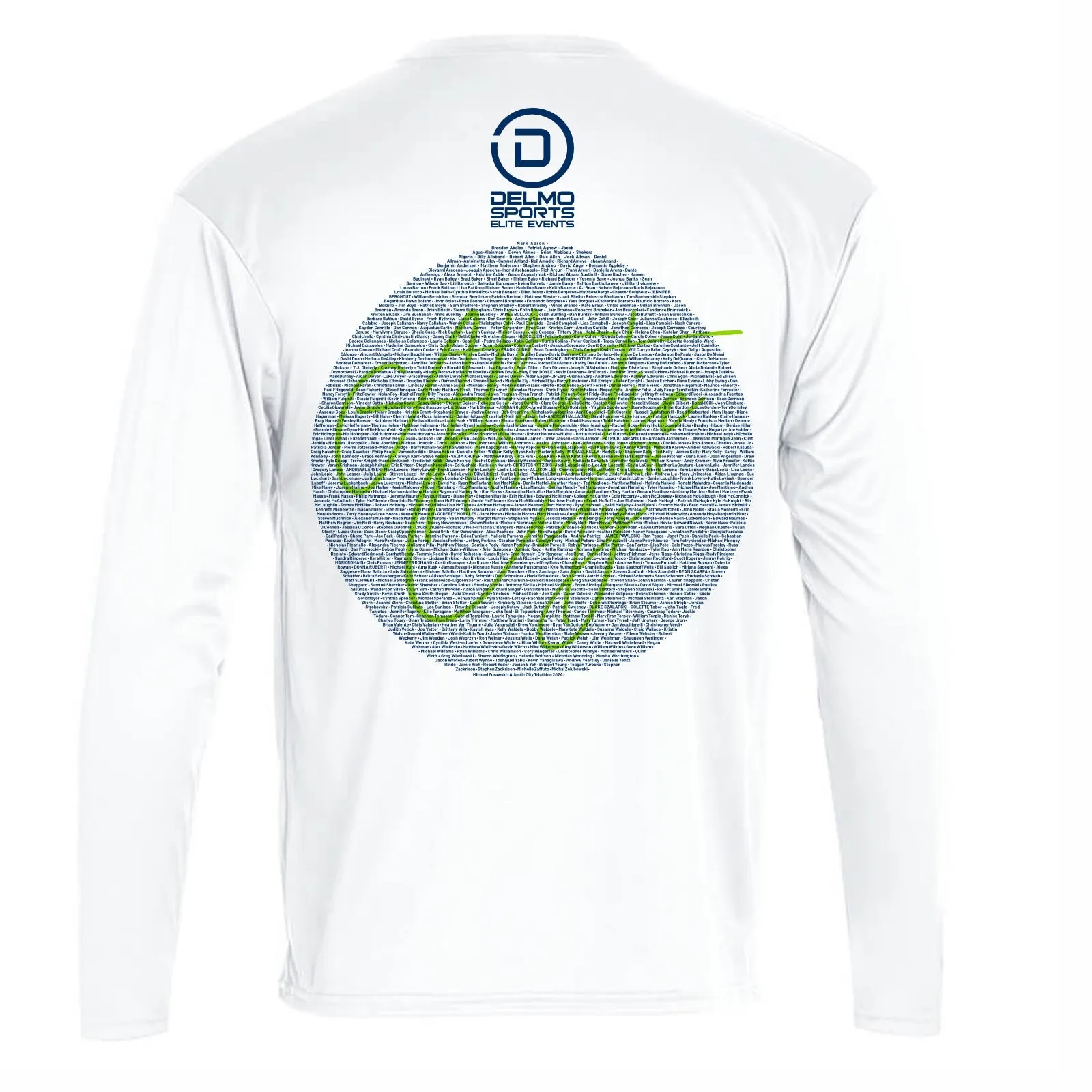 TRIAC Men's LS Tech Tee -White- 2024 Names