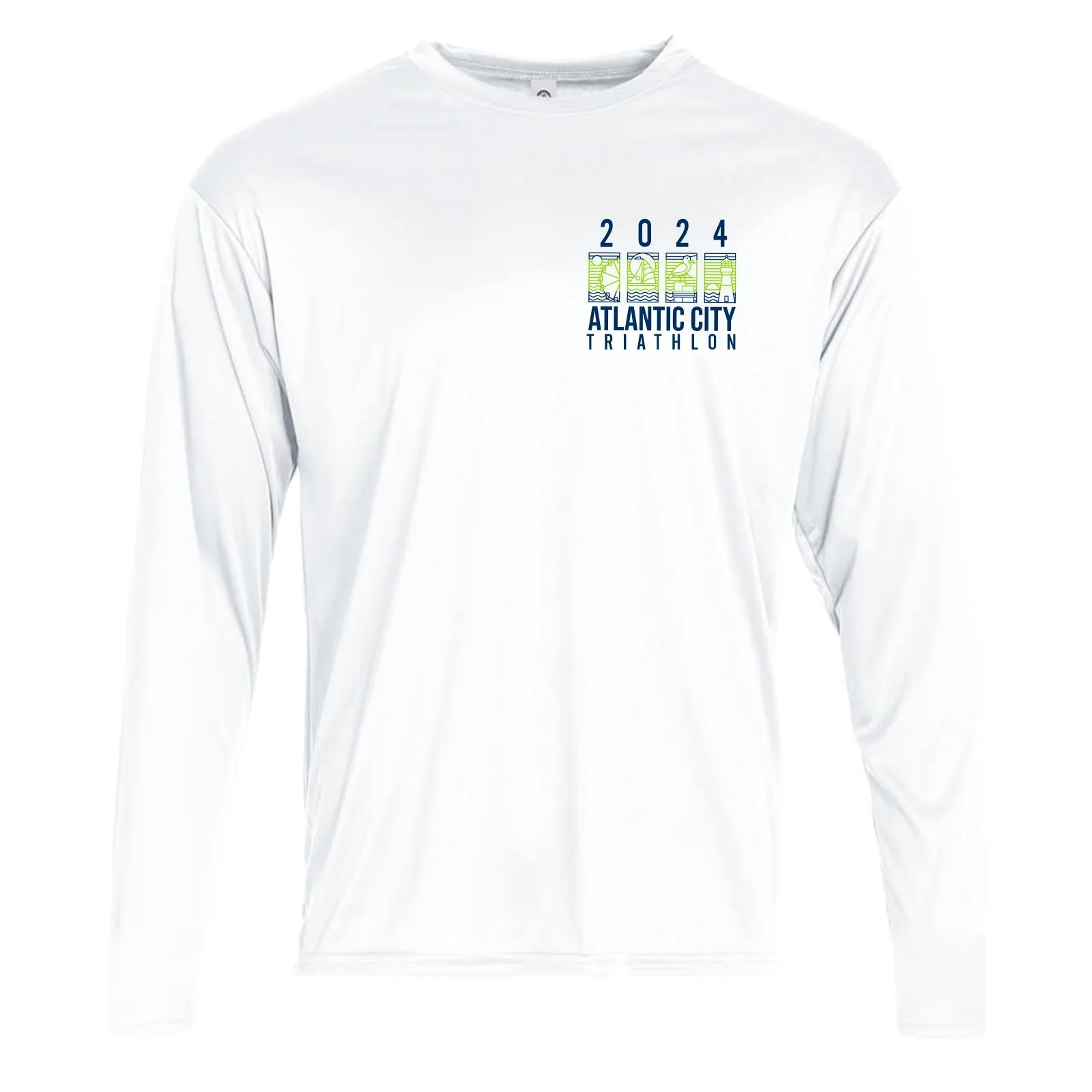 TRIAC Men's LS Tech Tee -White- 2024 Names