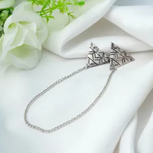 Triangle Linked Collar Brooch
