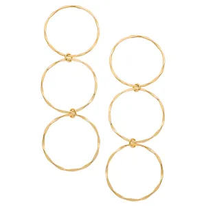 Triple Circle Drop Earrings