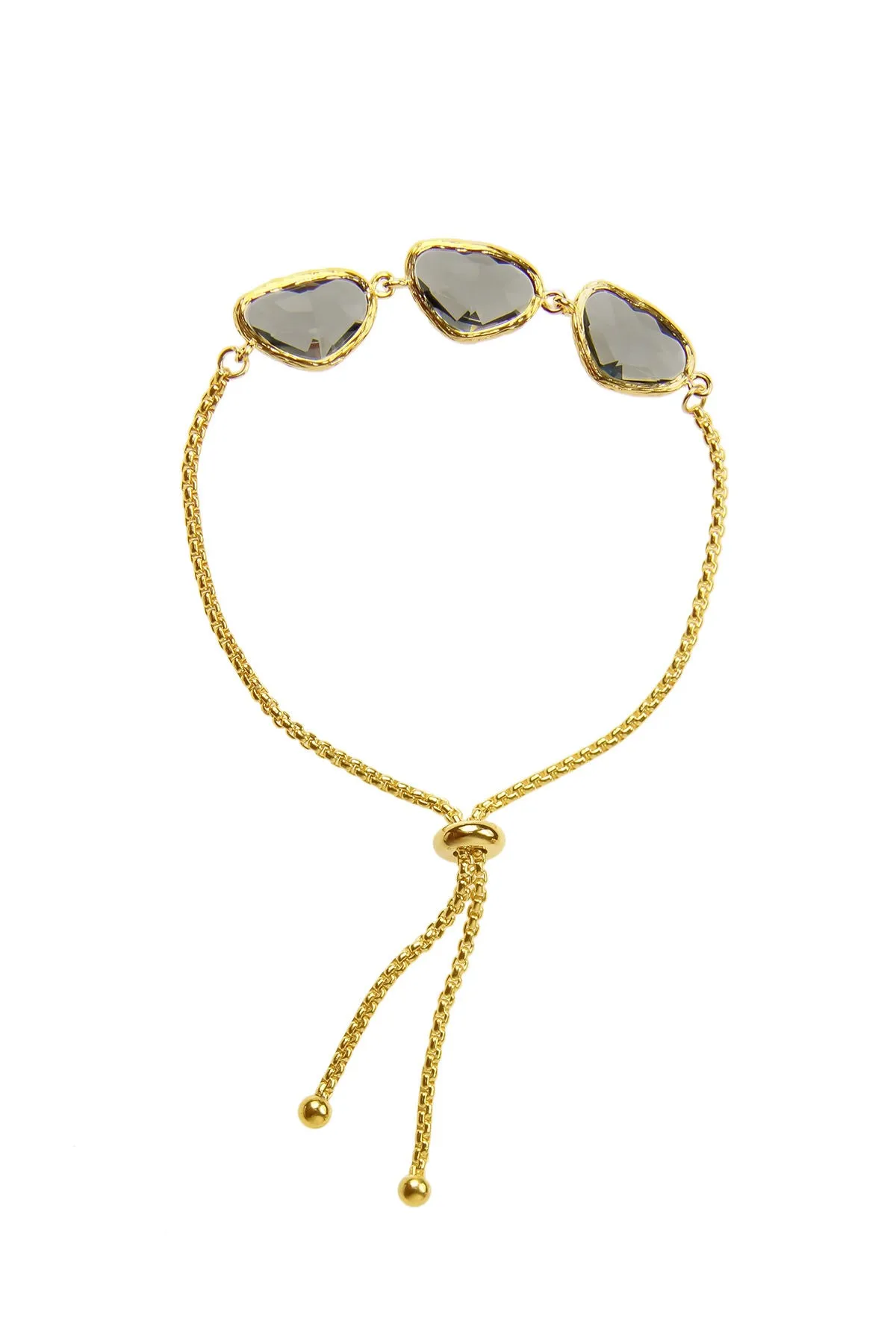 Triple Pendant Linked Bracelet