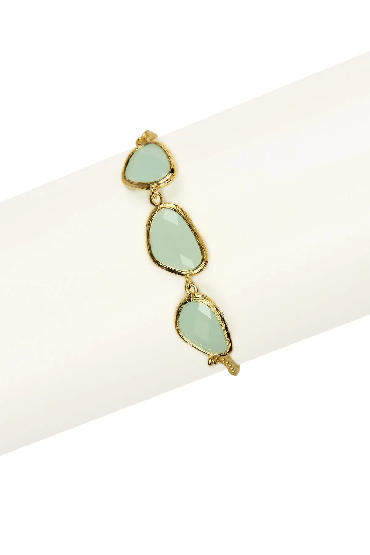 Triple Pendant Linked Bracelet
