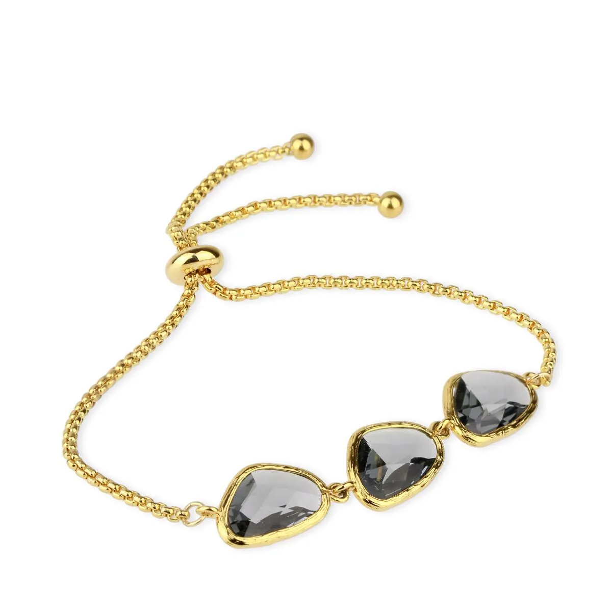 Triple Pendant Linked Bracelet