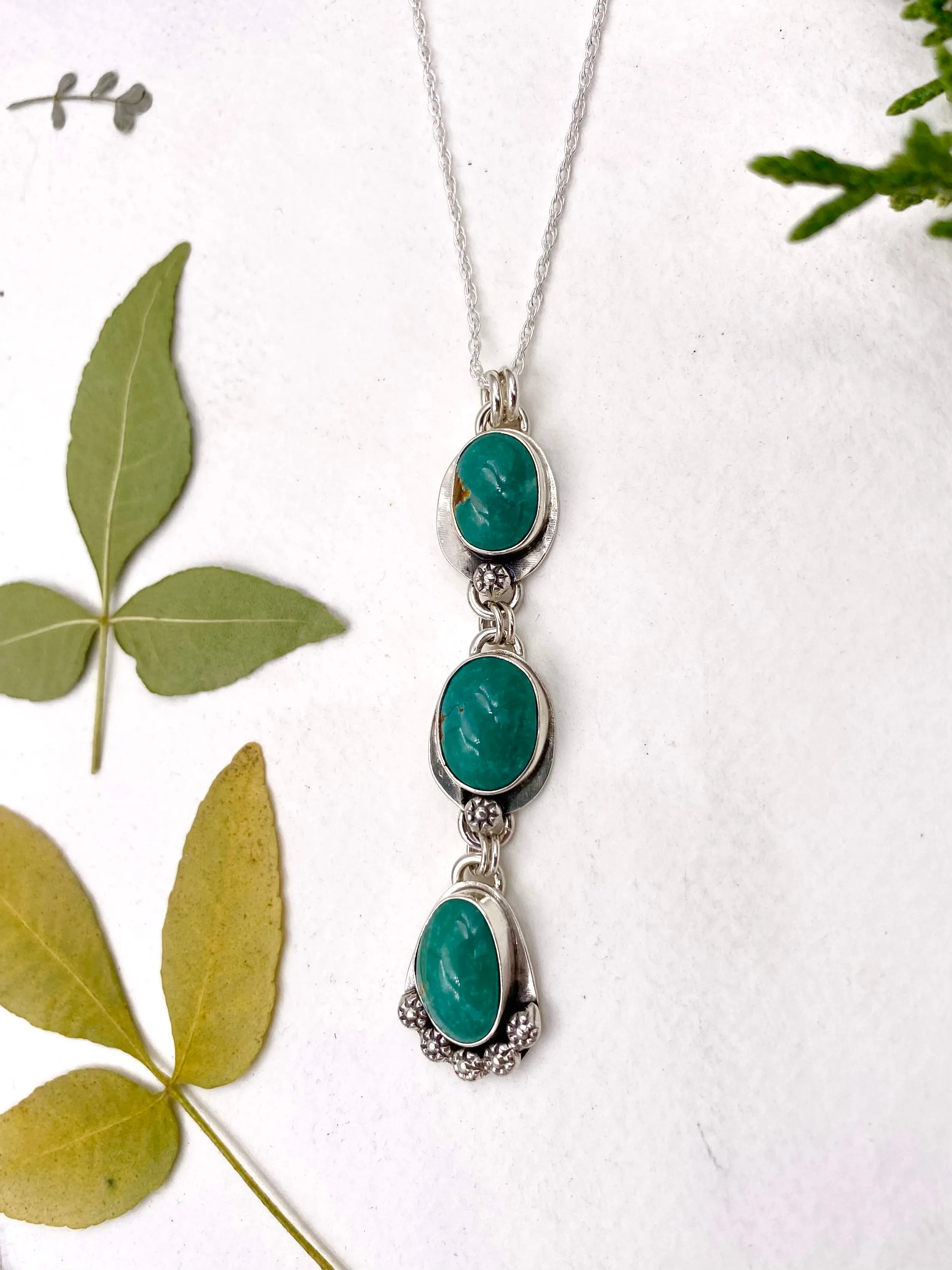Triple Turquoise Pendulum