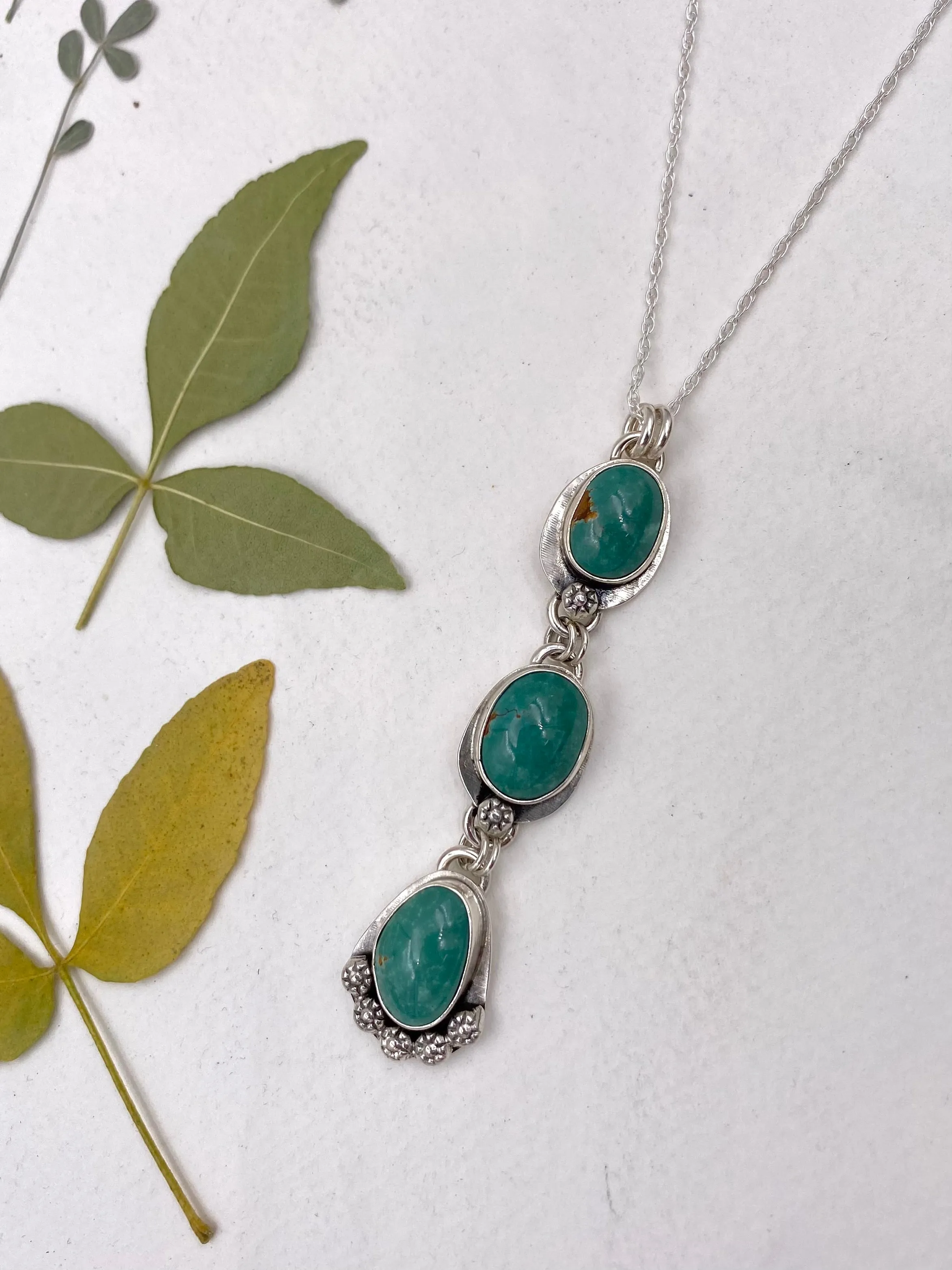Triple Turquoise Pendulum