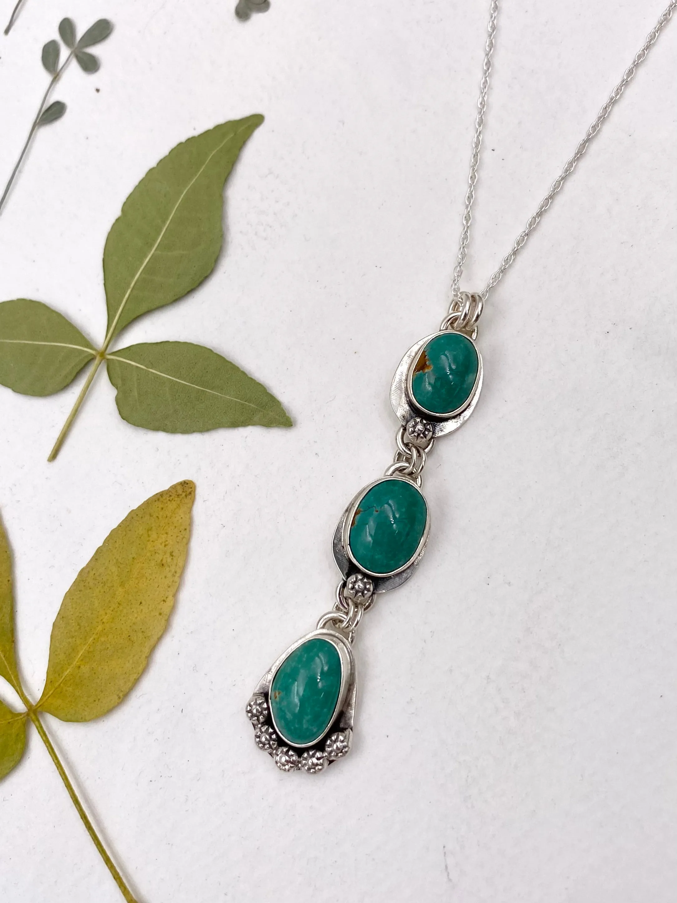 Triple Turquoise Pendulum