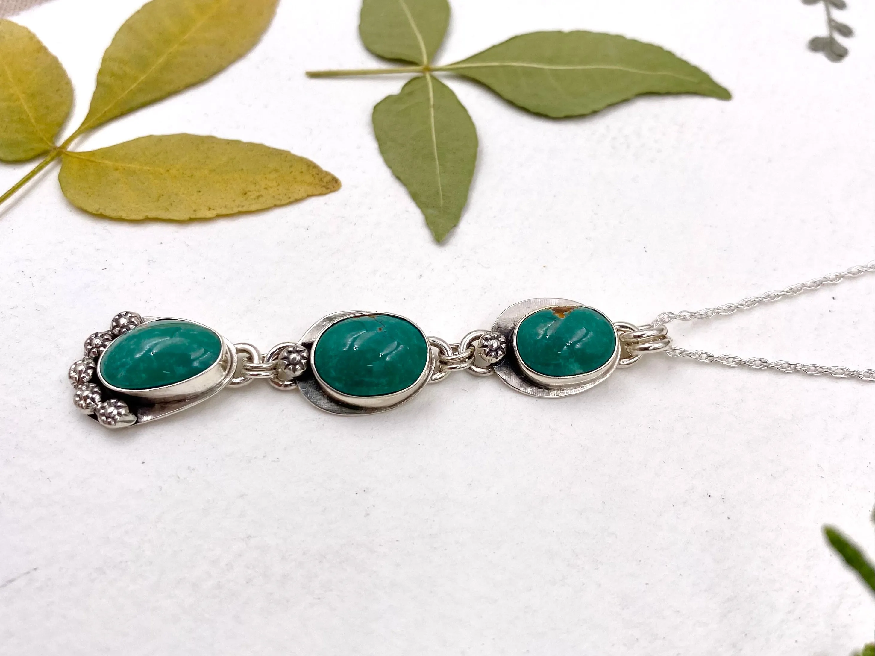 Triple Turquoise Pendulum