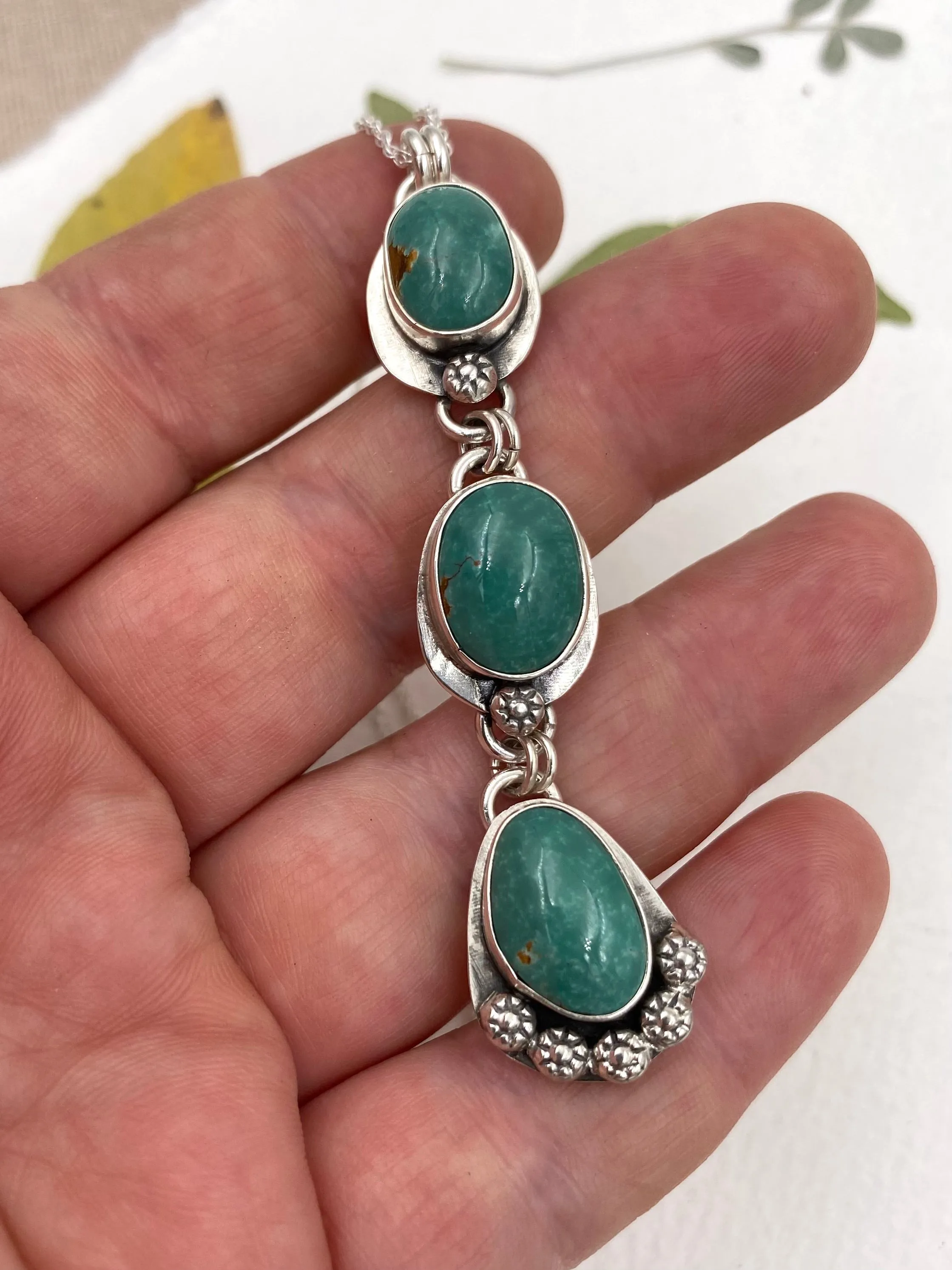 Triple Turquoise Pendulum