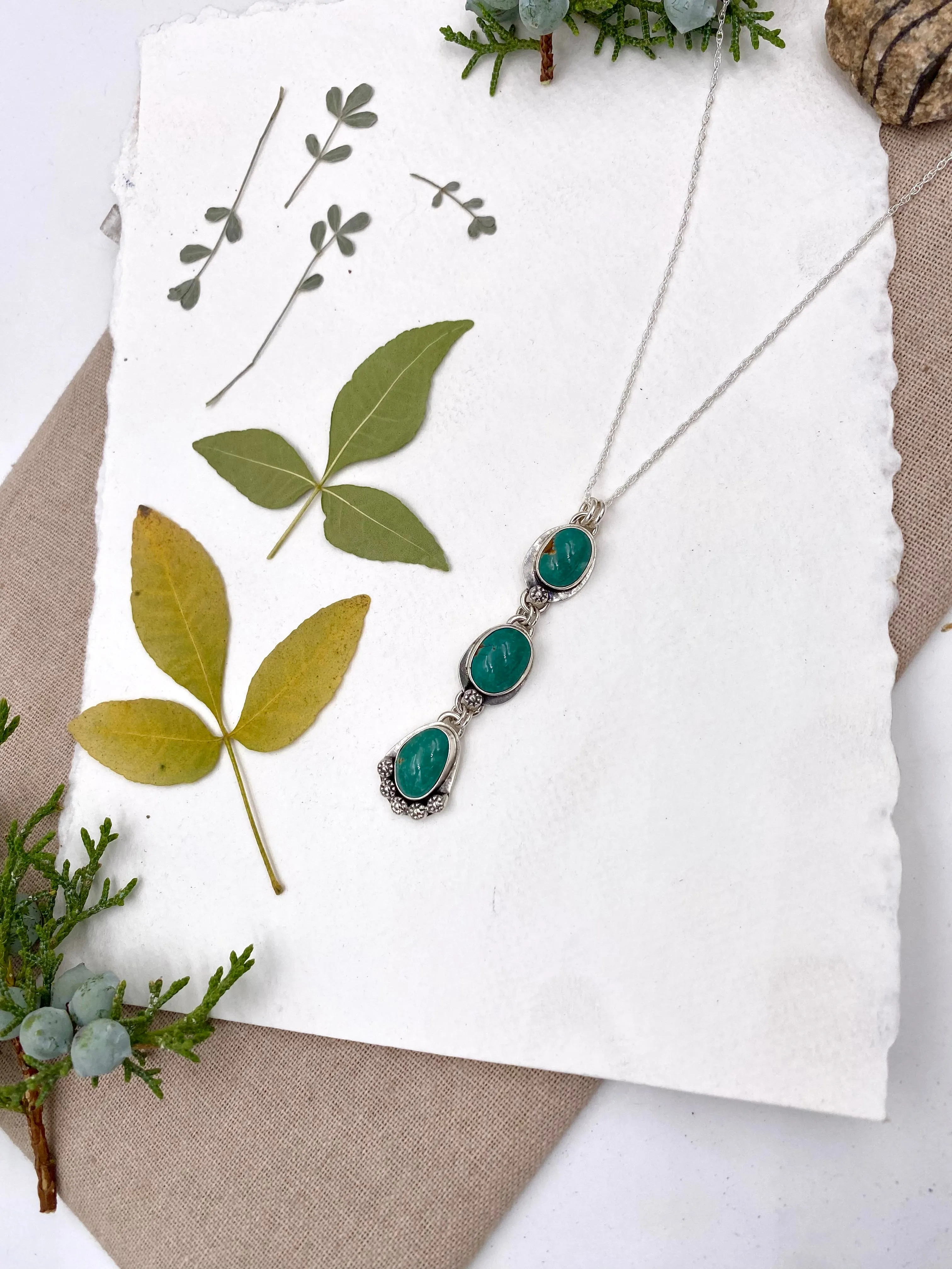 Triple Turquoise Pendulum