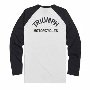 Triumph Blackwell Contrast Sleeve Tee in White and Black