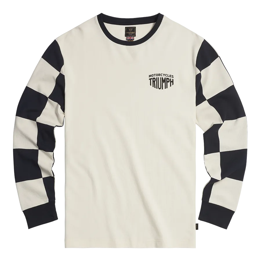 Triumph Harker Long Sleeve T-Shirt - Bone/Black