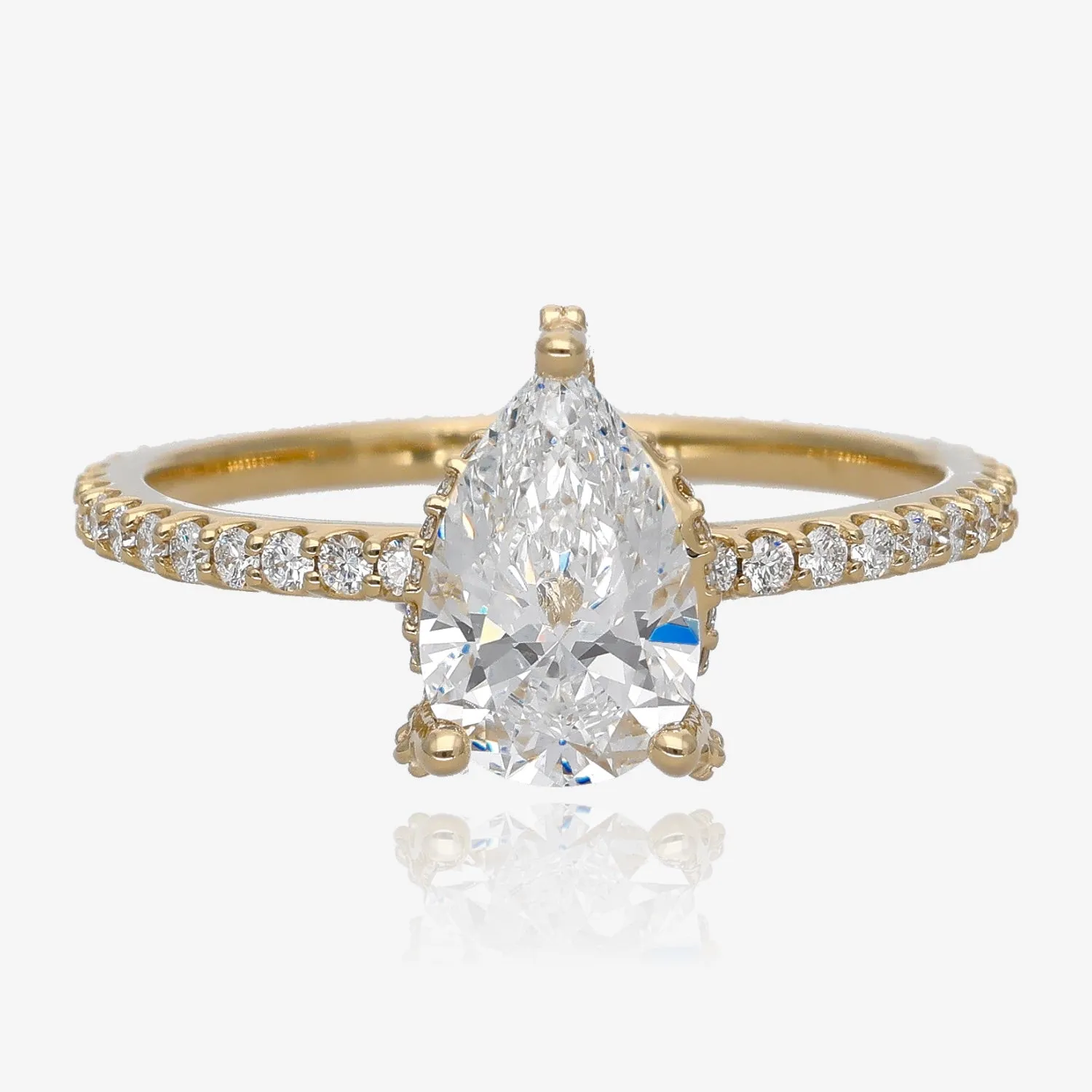 Triumphant LG Pear Shape Diamond Ring