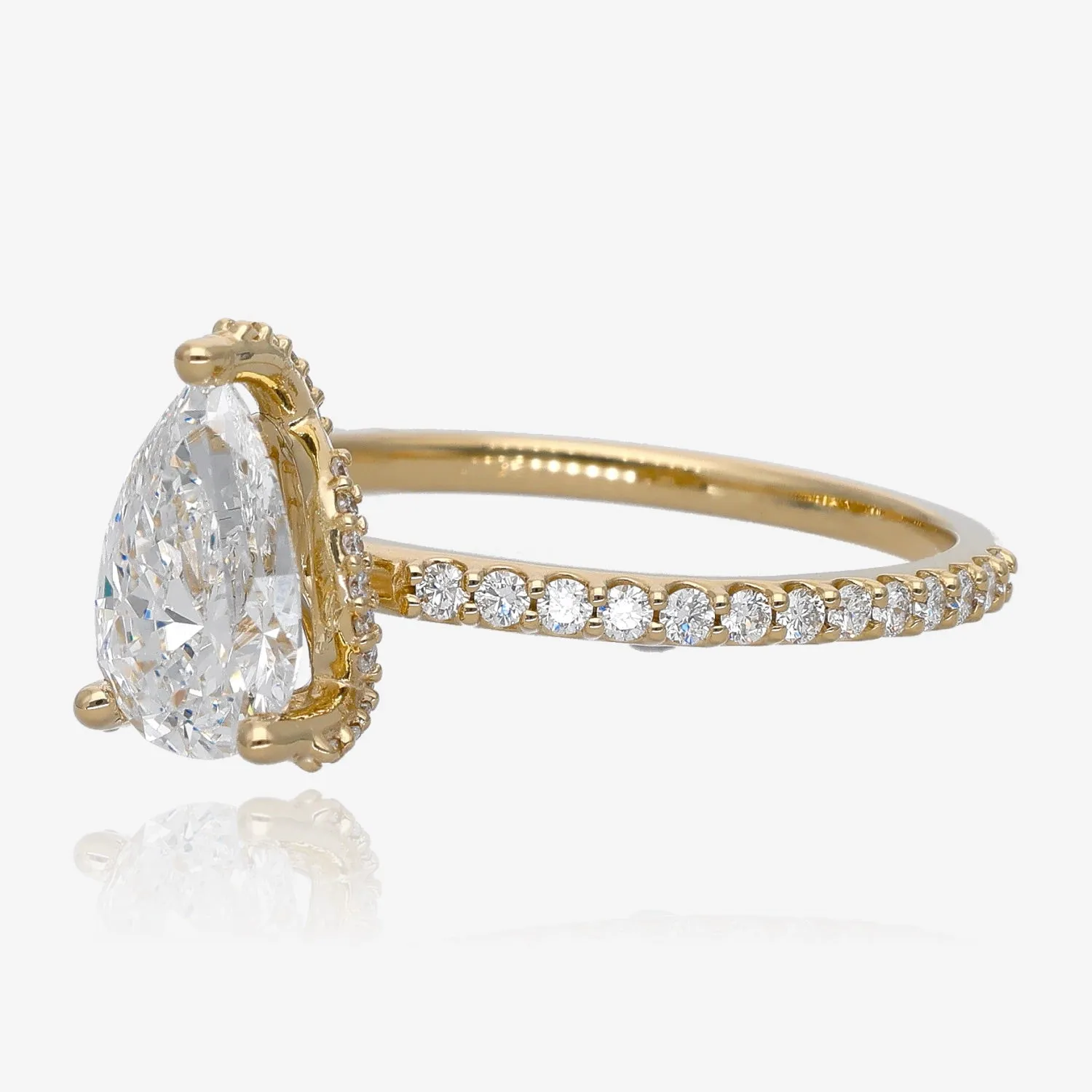 Triumphant LG Pear Shape Diamond Ring