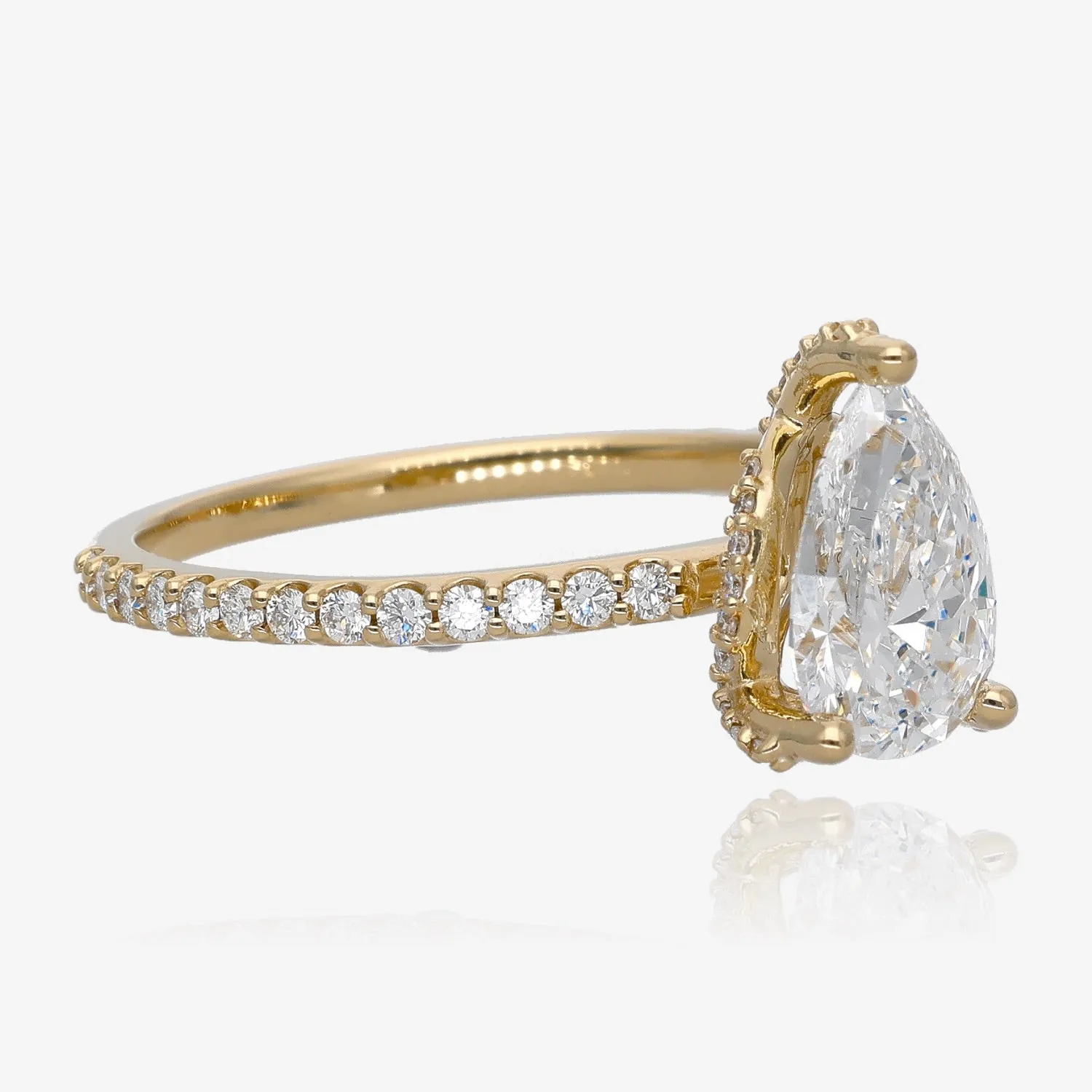 Triumphant LG Pear Shape Diamond Ring