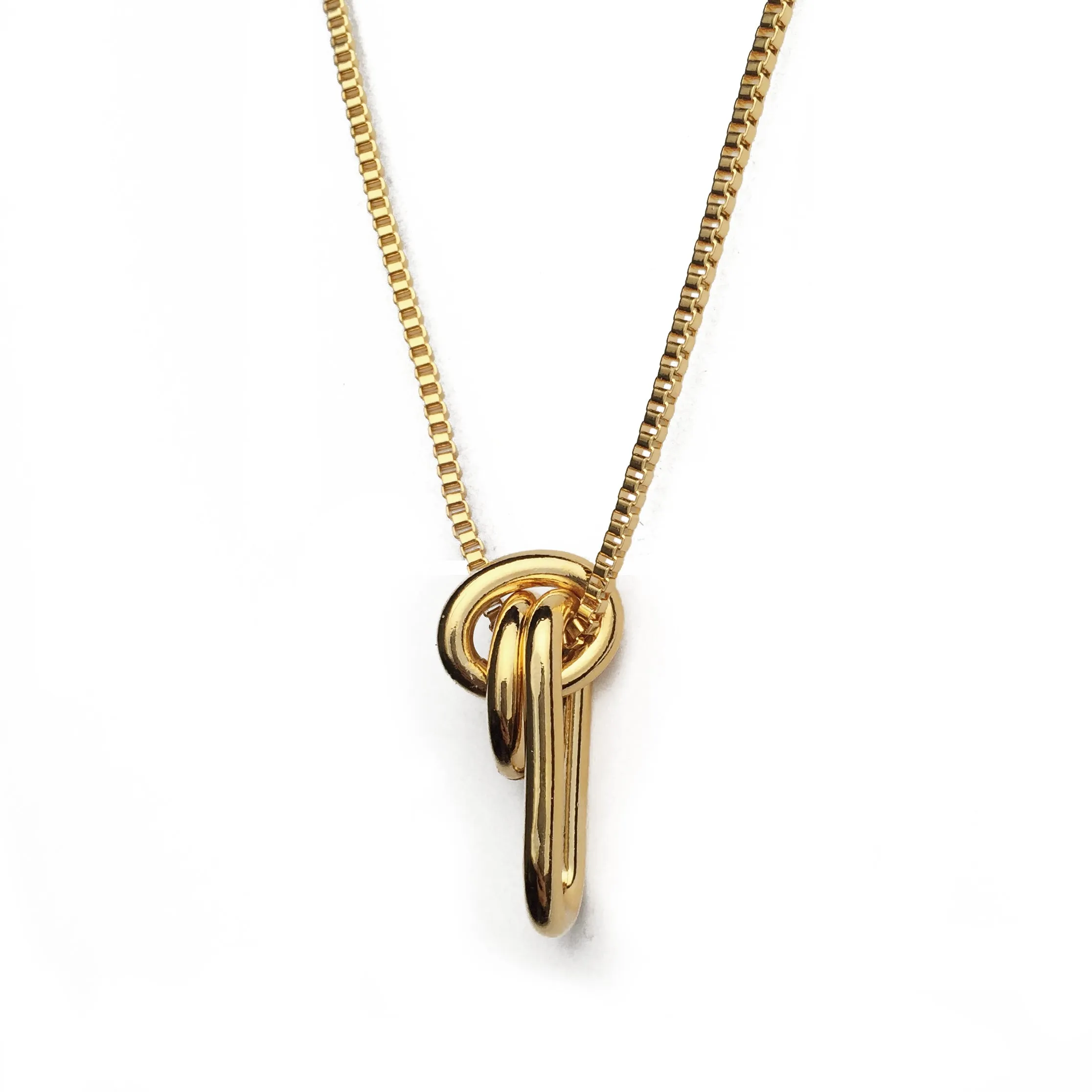 Trés Link Necklace in Gold