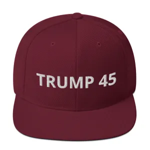 TRUMP 45 Snapback Hat