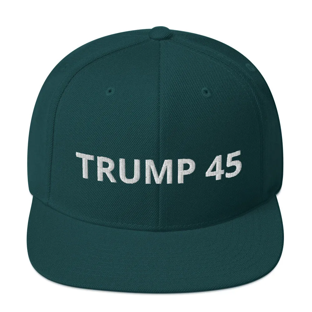 TRUMP 45 Snapback Hat