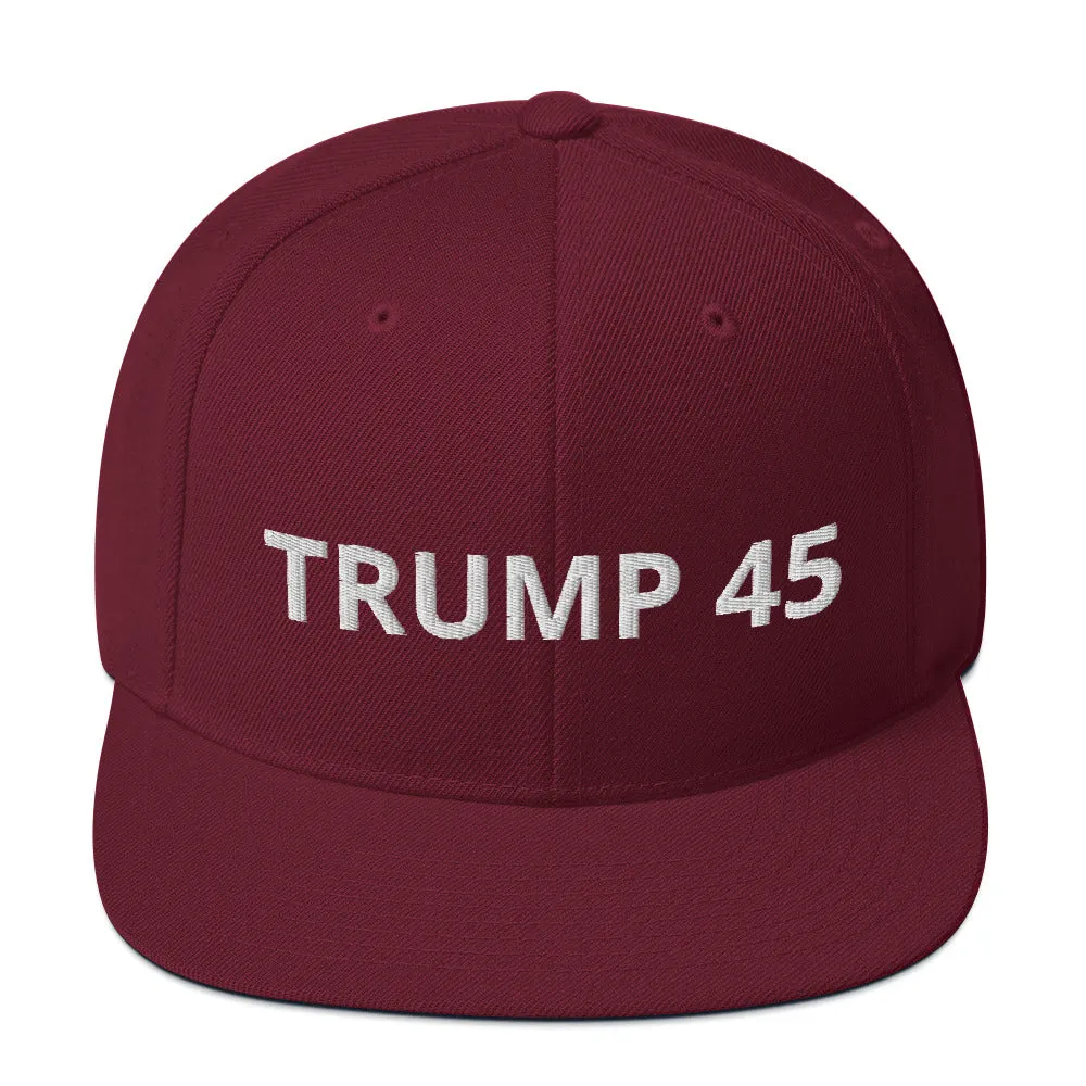 TRUMP 45 Snapback Hat