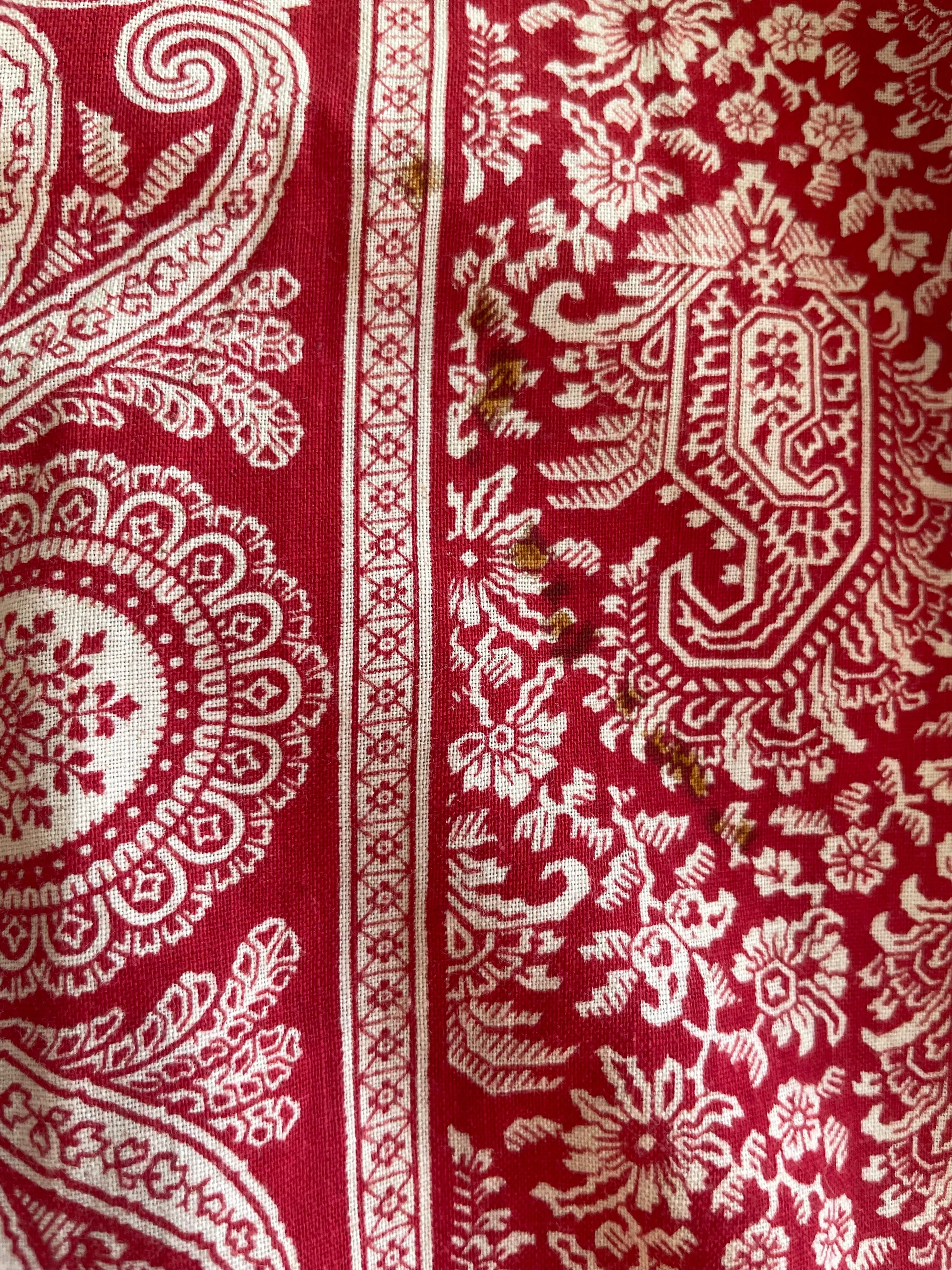 Turn Of The Century Handmade Turkey Red Playsuit
