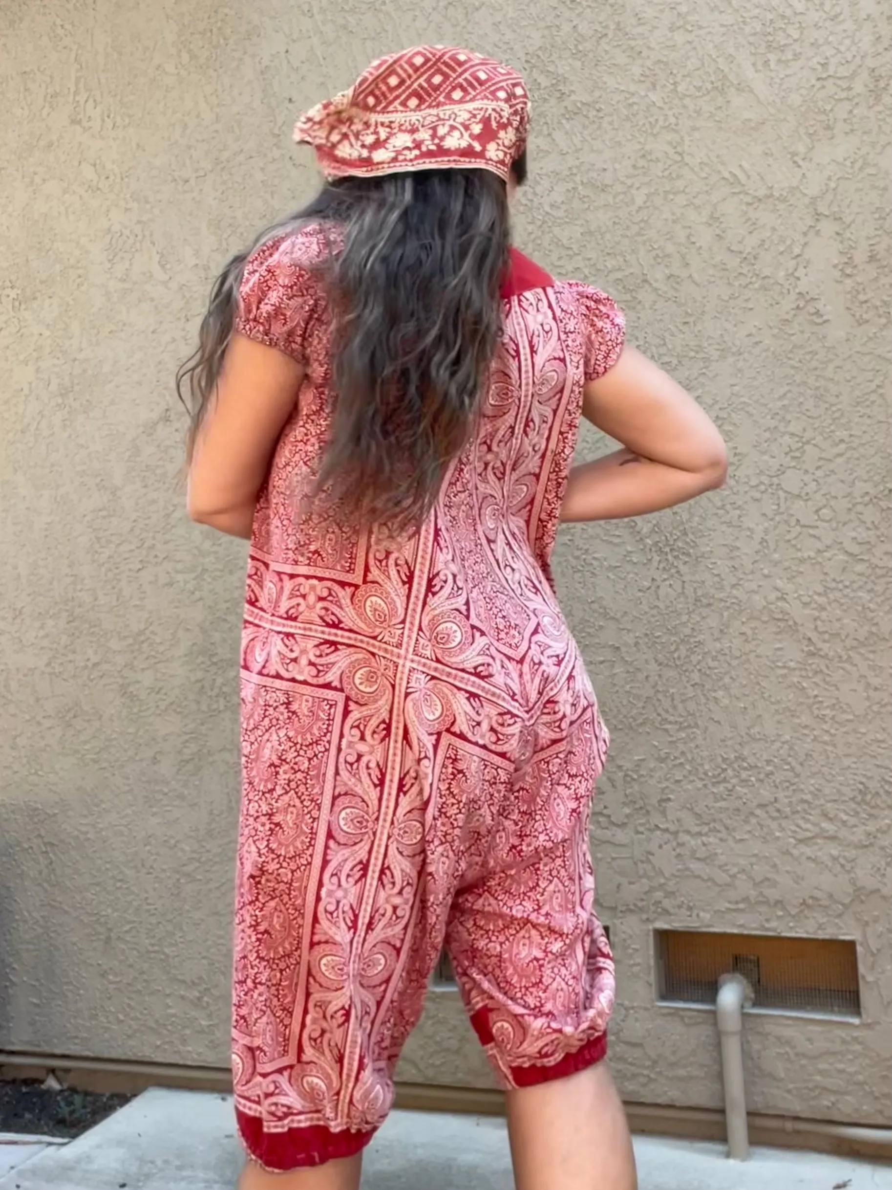 Turn Of The Century Handmade Turkey Red Playsuit