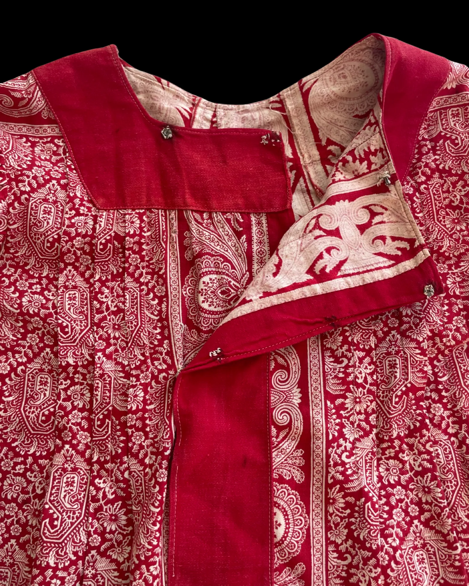 Turn Of The Century Handmade Turkey Red Playsuit