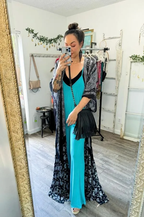 Turquoise Racerback Jumpsuit