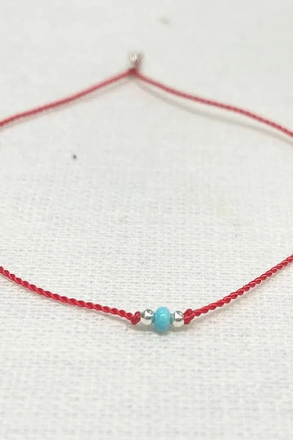 Turquoise   Sterling Bracelet | Red