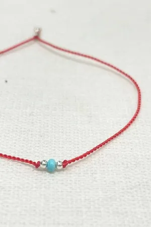 Turquoise   Sterling Bracelet | Red