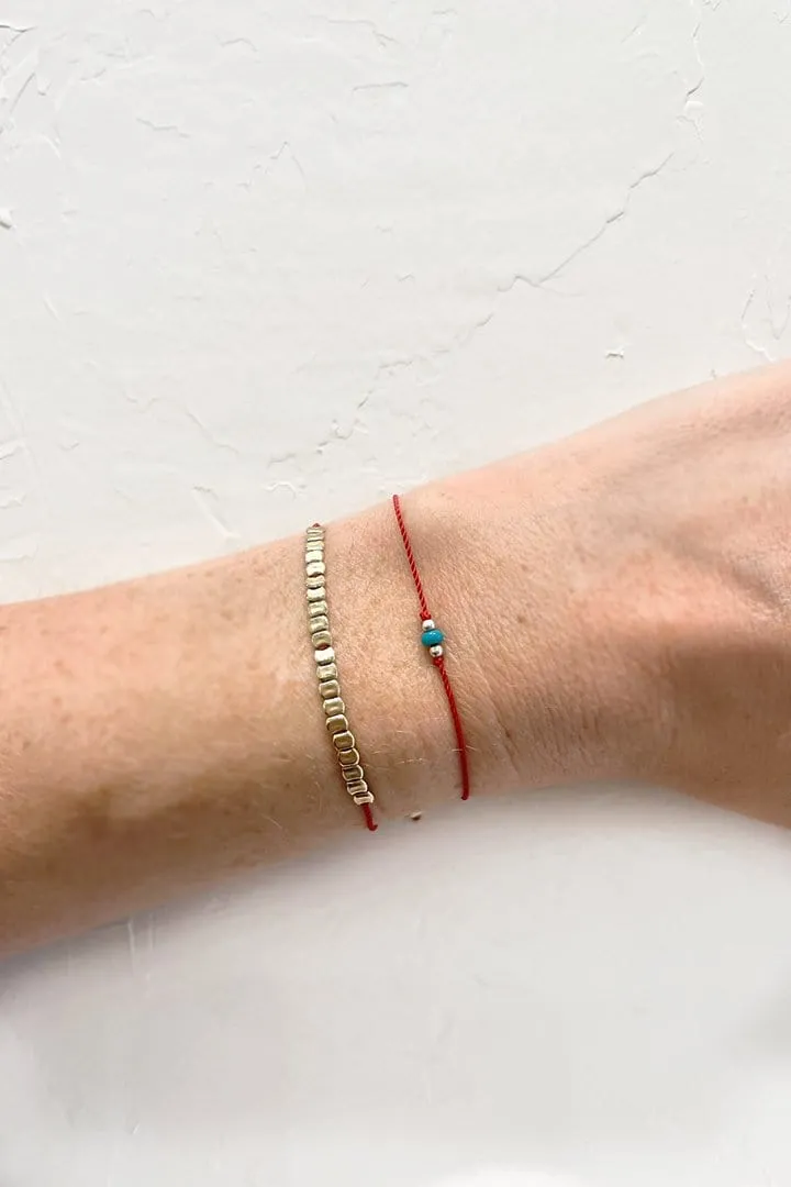 Turquoise   Sterling Bracelet | Red