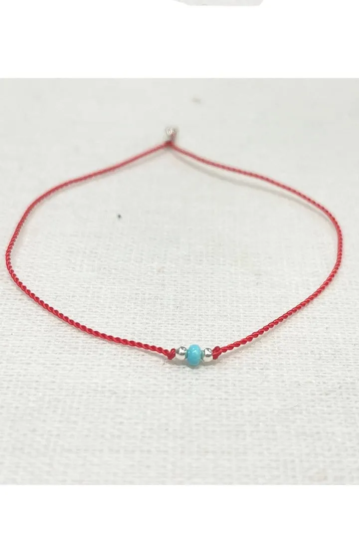 Turquoise   Sterling Bracelet | Red