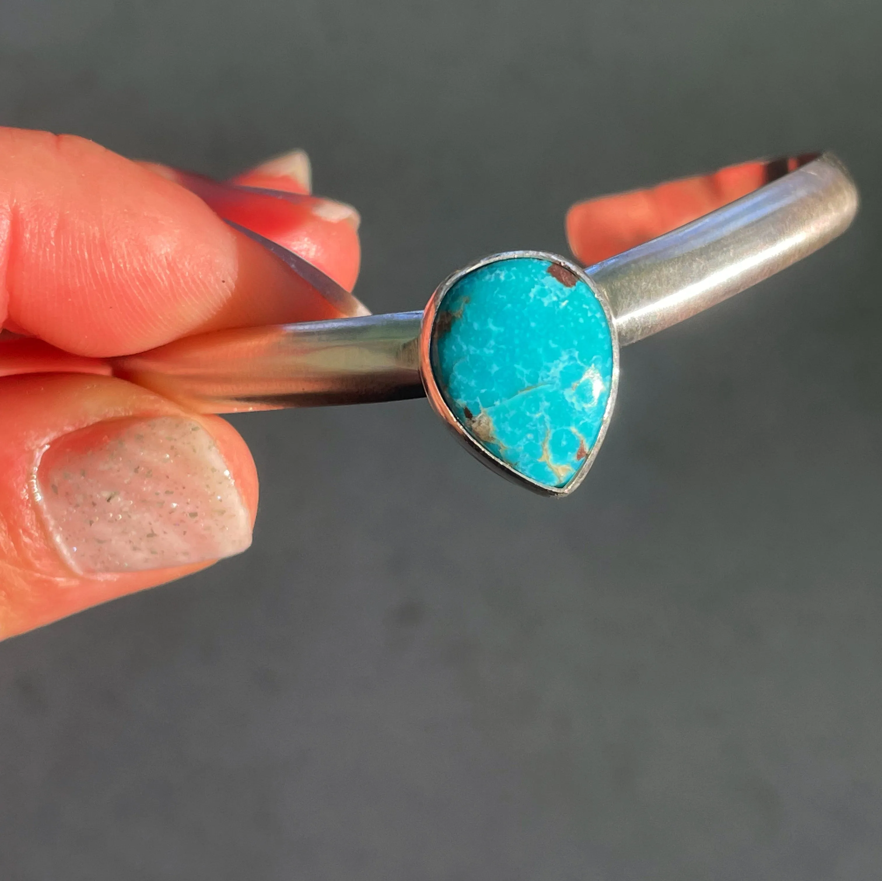 Turquoise Subtle Drop Cuff