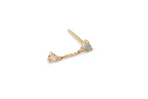 Two-Step Chain Earring (Half Pair) by WWAKE